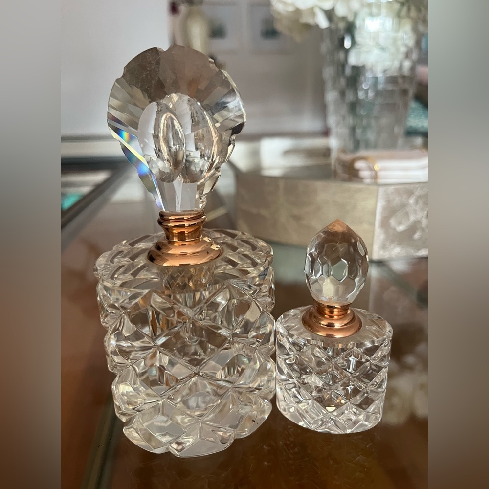 Crystal Perfume Bottle Set by Oleg Cassini